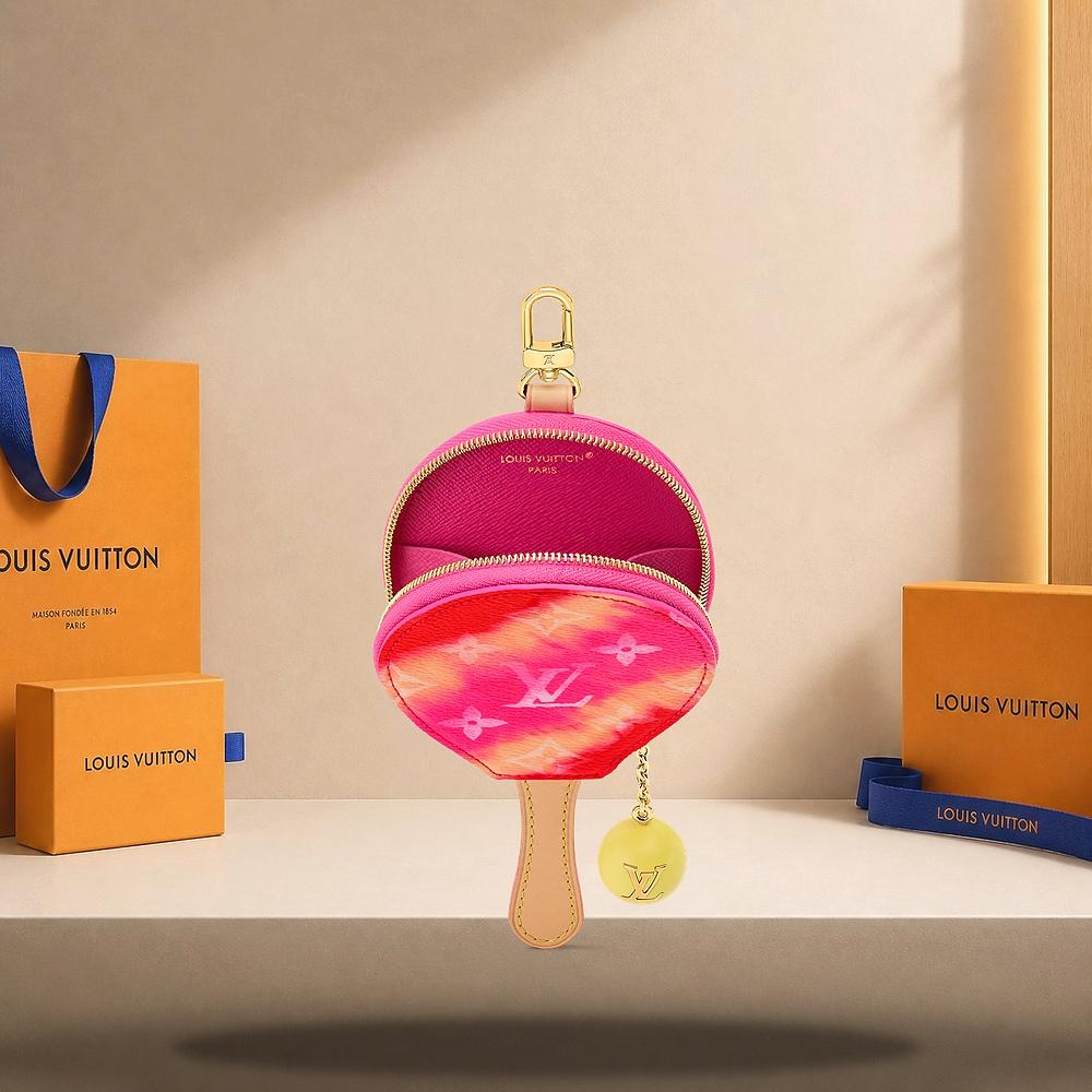 Louis Vuitton Match Point Tie-Dye Fuchsia Key Ring M28939