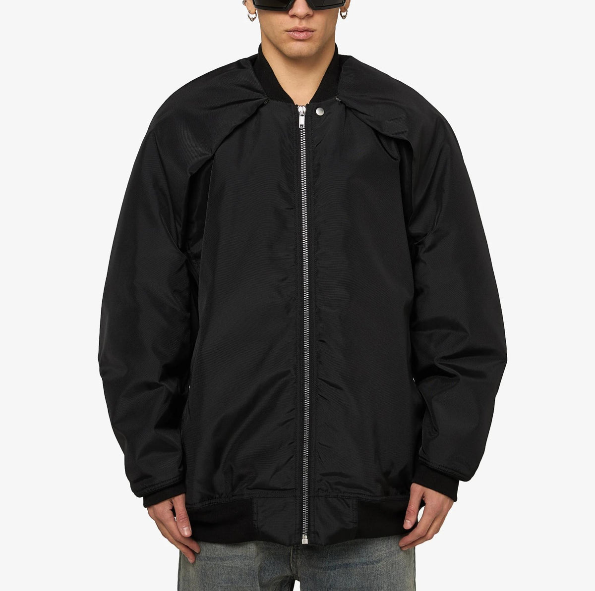 Rick Owens DRKSHDW Convertible Jumbo Peter Flight Jacket Black