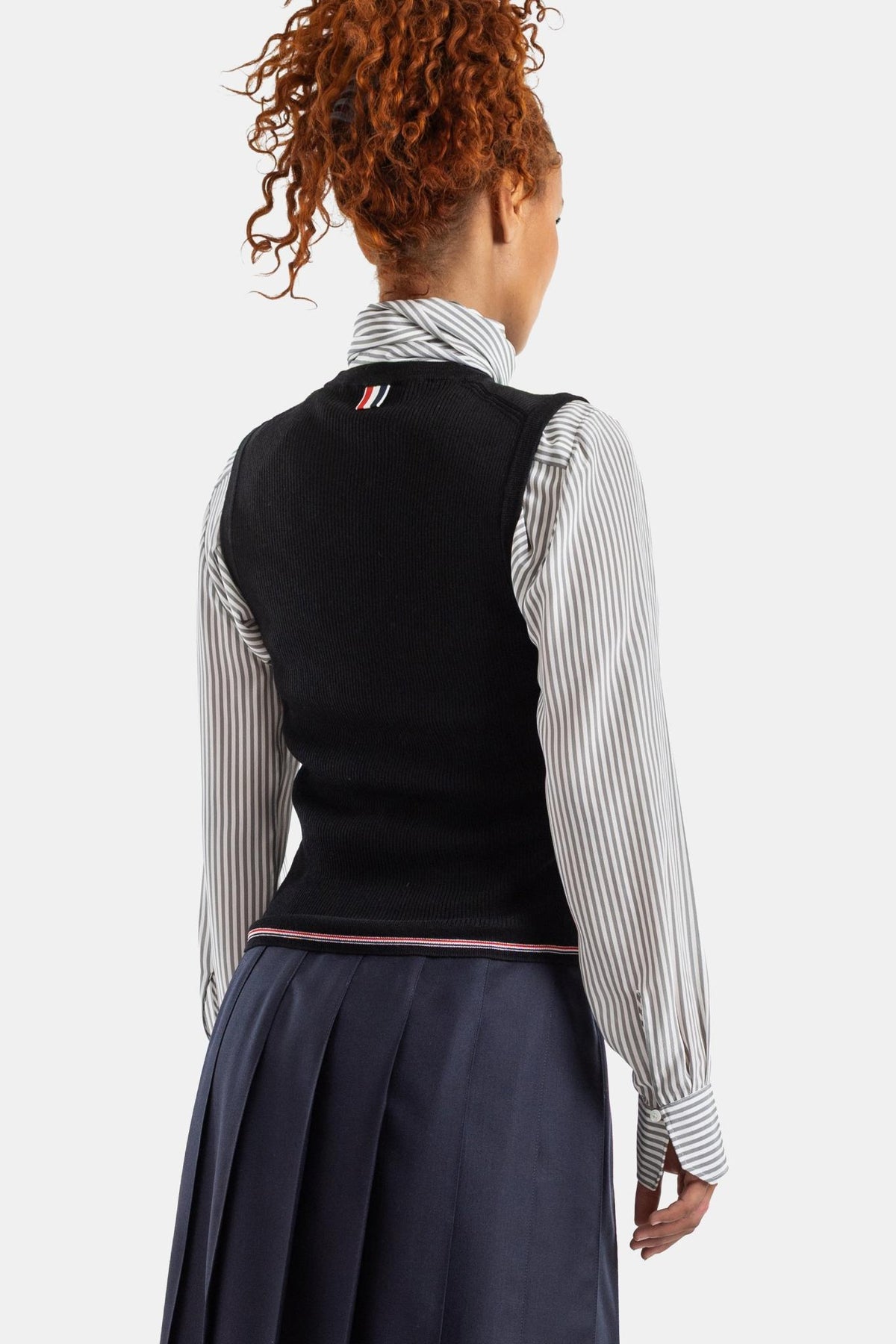 THOM BROWNE Cotton Tank Top Sleeveless Shirt White