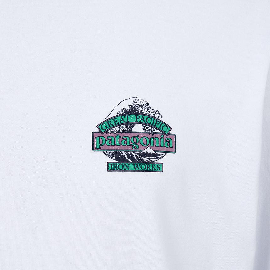 patagonia Great Waves Responsibili Long Sleeve T-Shirt White Men's