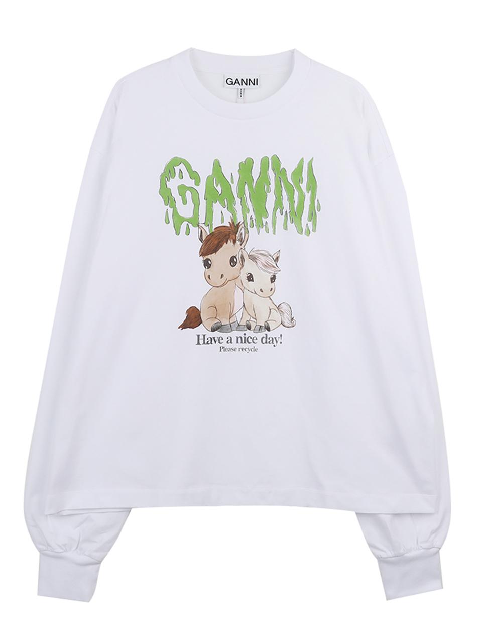 GANNI Basic Cotton Jersey T-Shirt A1050077 151