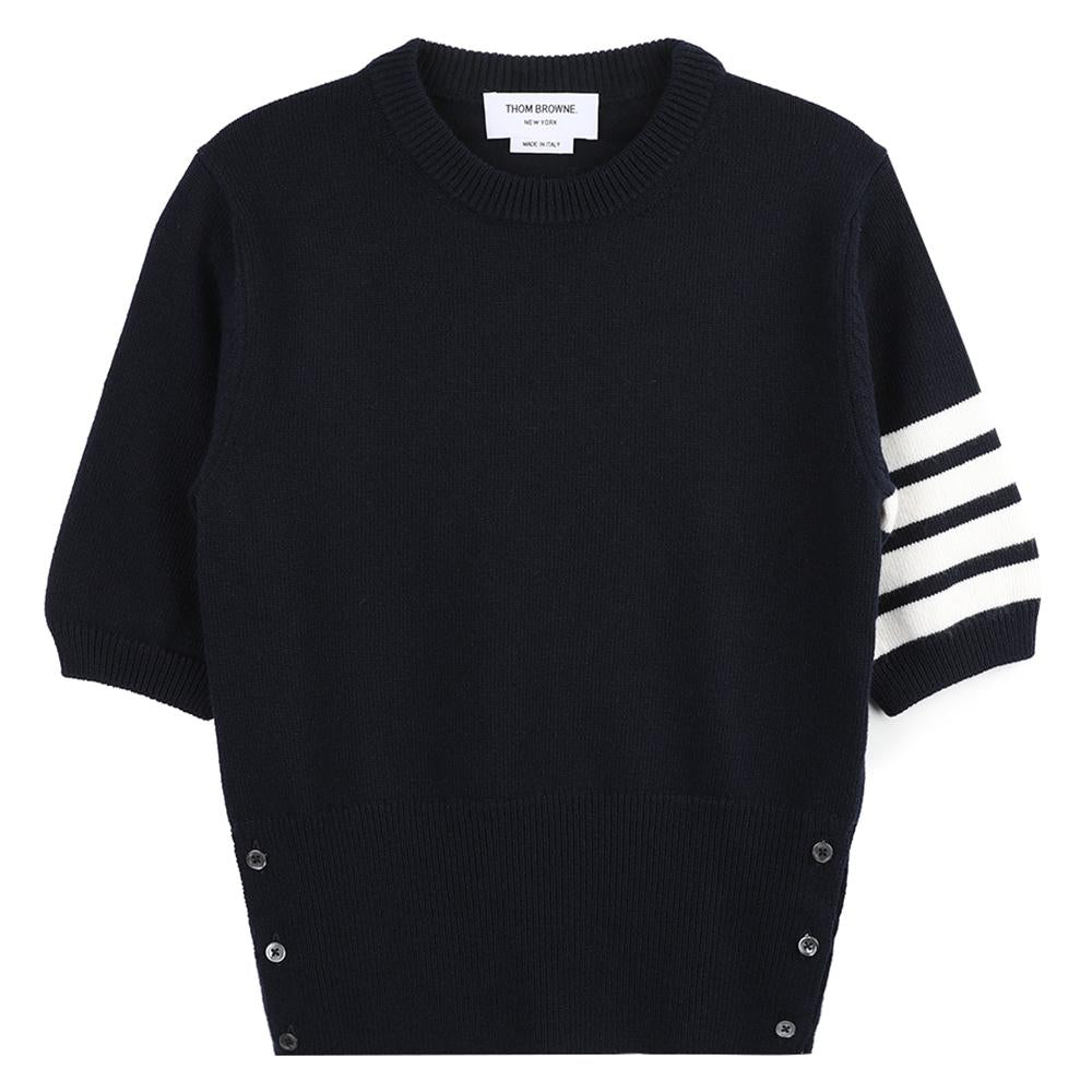 THOM BROWNE Intarsia Short Sleeve Knit T-Shirt FKA515A Y1029 415