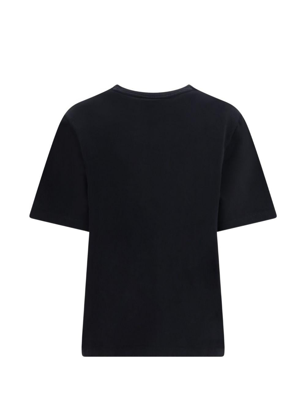 Maison Kitsune Short Sleeve T-Shirt Women’s Black Cotton