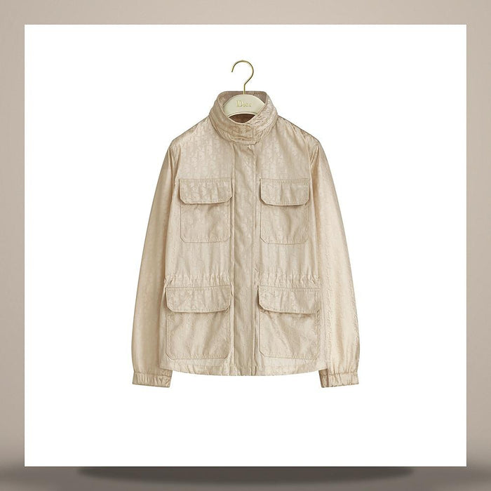 DIOR Beige Oblique Technical Fabric Safari Jacket 647C39A2458X1100