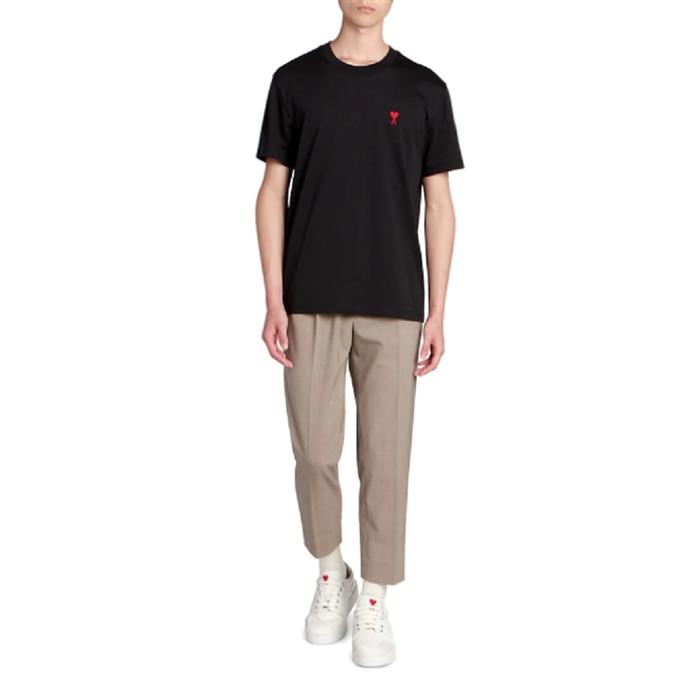 AMI Black Heart Logo Short Sleeve T-Shirt BFHJ108 723