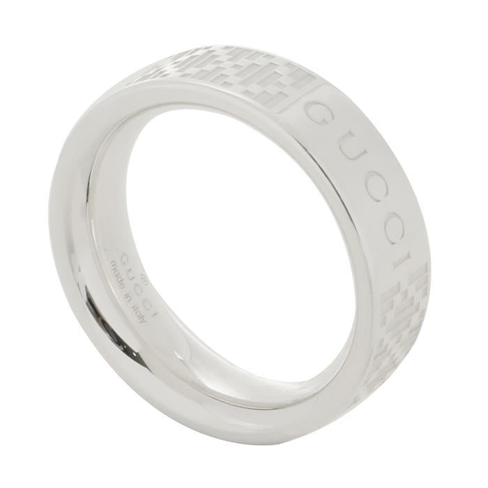 GUCCI Diamante Silver Ring