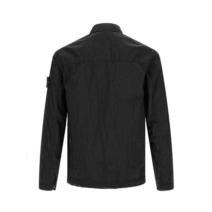 STONE ISLAND Econyl Black Overshirt Jacket for Men 1200038