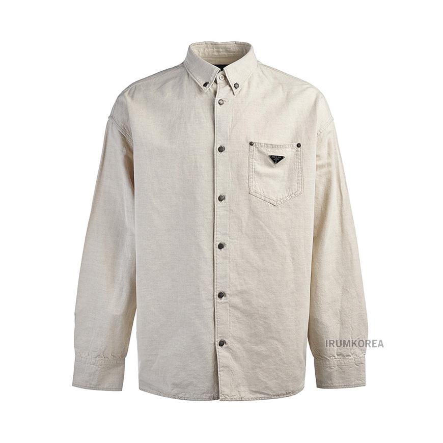 PRADA Men’s Blend Long-Sleeve Shirt GEC105 14J2 F0ABR