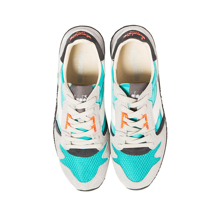 Diadora Gray Sky Blue Nylon Low Top Sneakers C5150