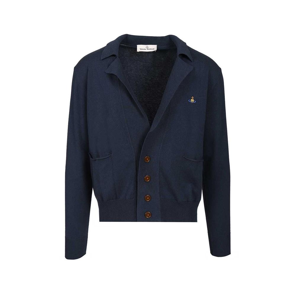 Vivienne Westwood Navy SAMUEL Knit Cardigan for Men 2701002M Y001V K410