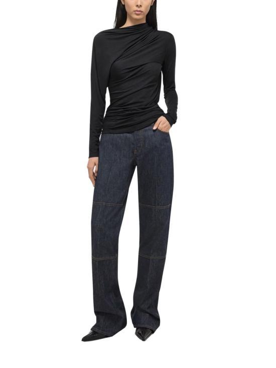 Helmut Lang Long Sleeve Sweatshirt Top O07HW504 001 BLACK DOM