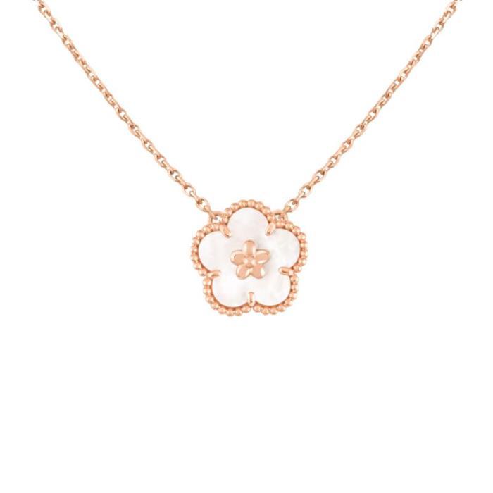 Van Cleef & Arpels Lucky Spring Plum Blossom Pendant Necklace