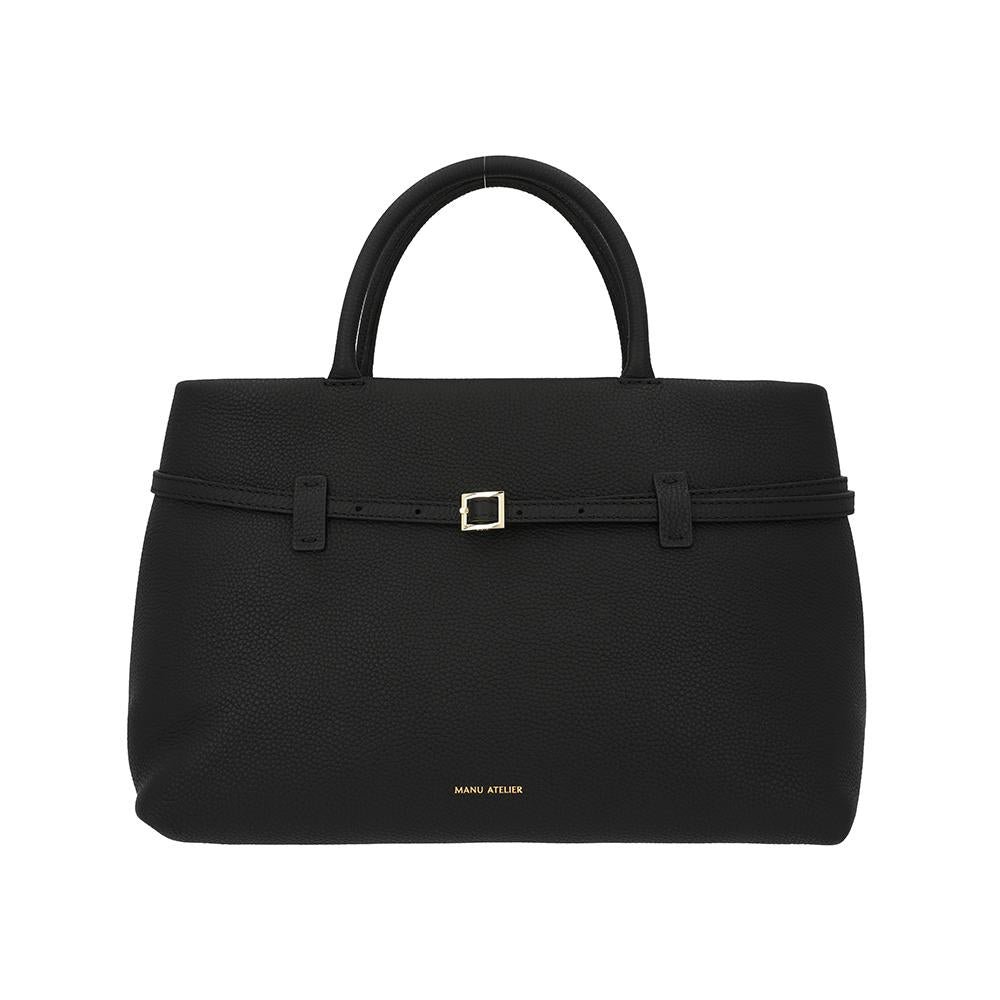 MANU ATELIER Le Cambon 35 Black Leather Women’s Tote Bag 2024279