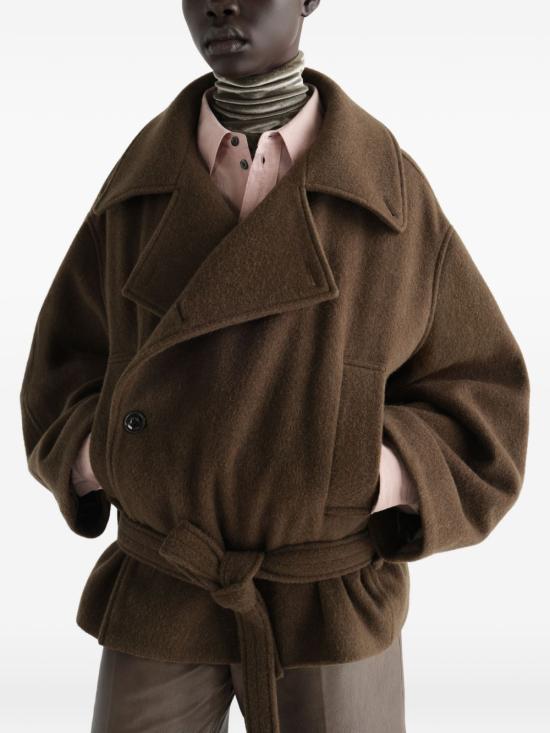 Lemaire Mud Wool Blend Long Coat
