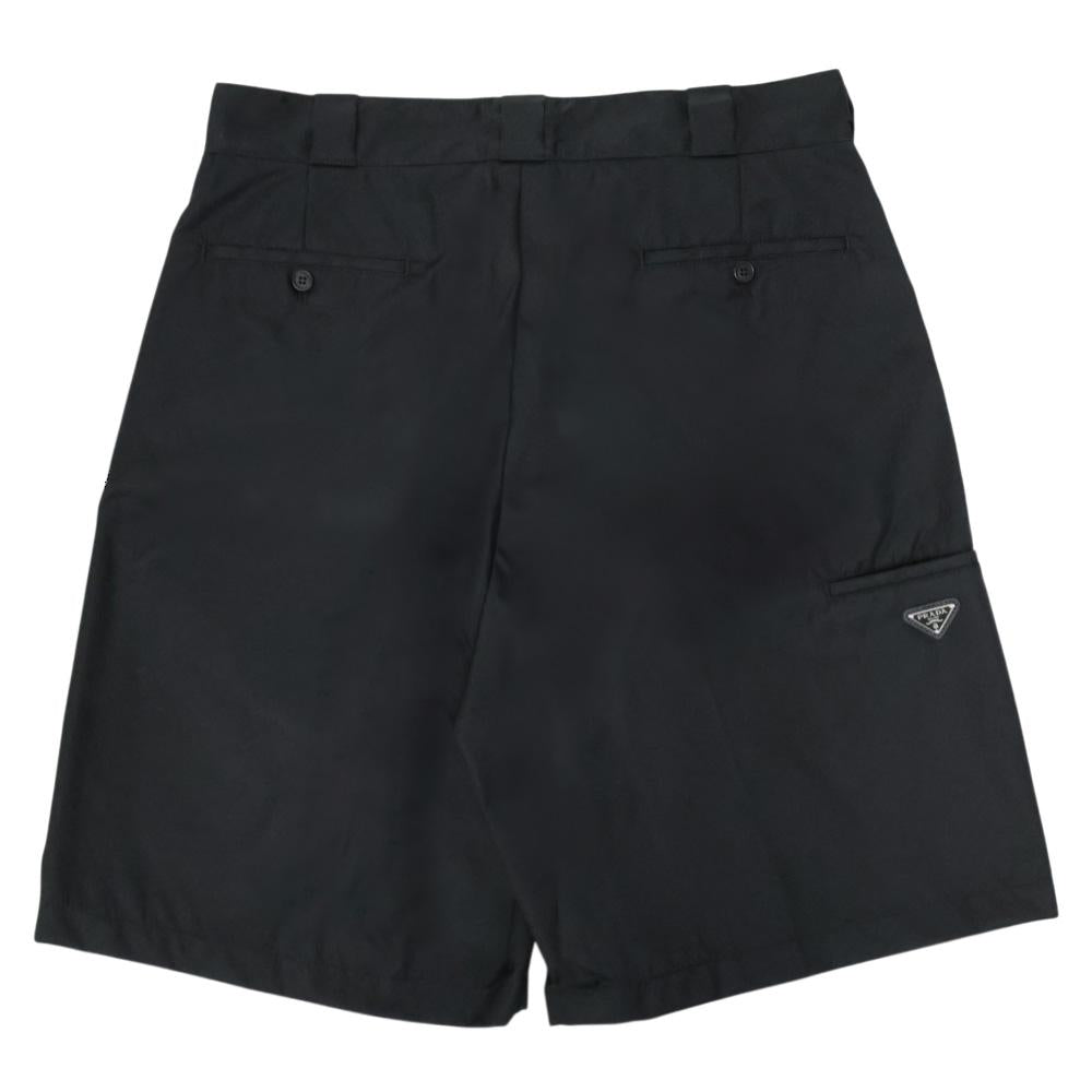 PRADA Re-Nylon Triangle Logo Men’s Black Short Pants
