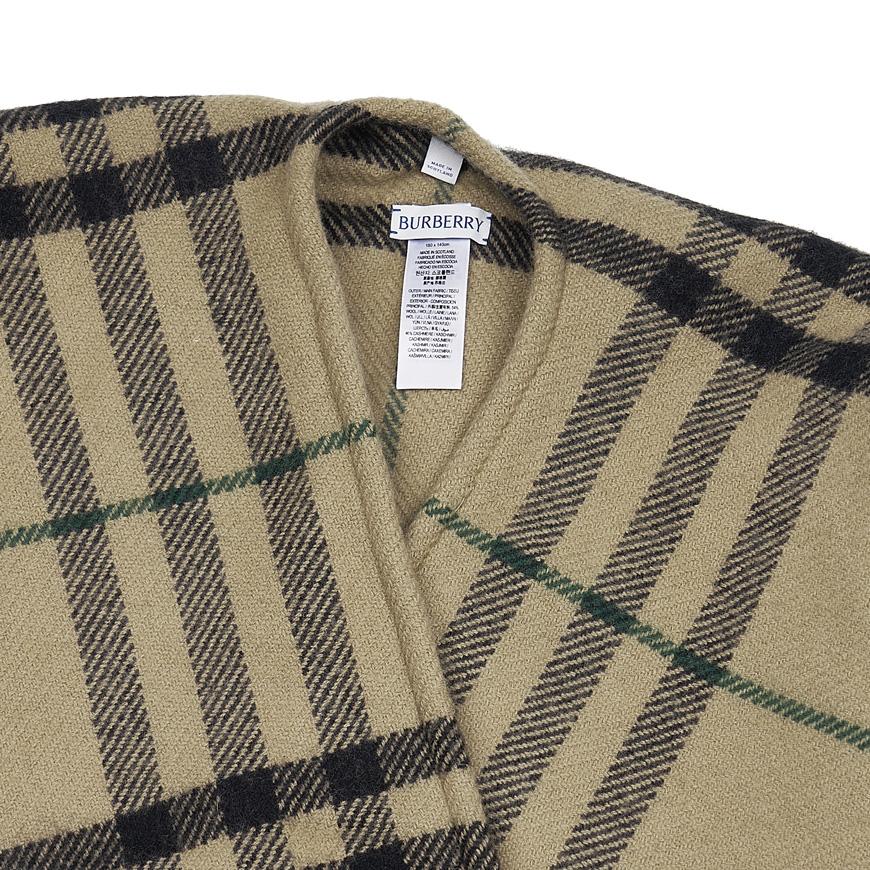 BURBERRY Women Check Fringe Cape Poncho 8090880 ST GC CATEY CAPE C1167