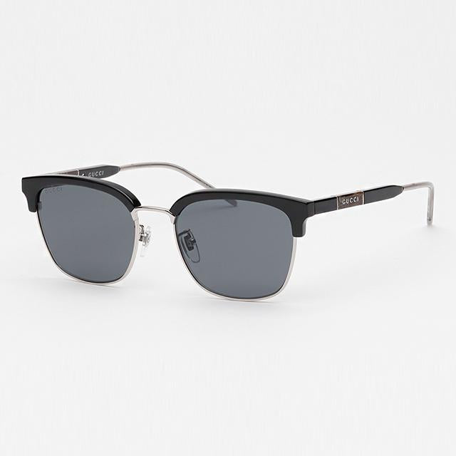 GUCCI Black Retro Square Browline Sunglasses Asian Fit Unisex