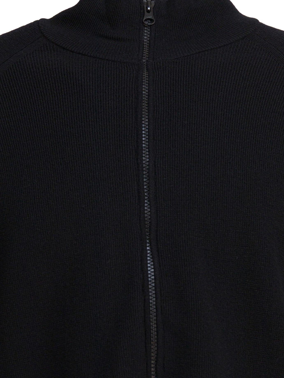CP Company Black Knit Zip-Up Cardigan for Men