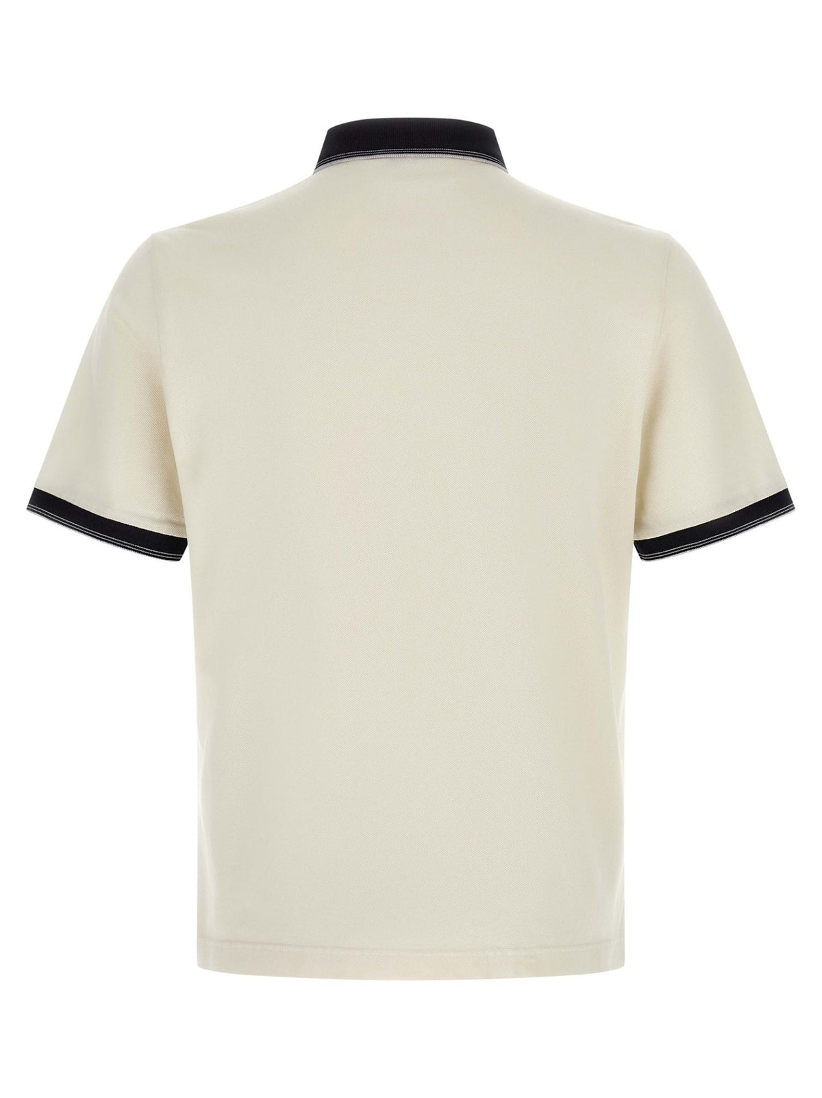 PRADA Short Sleeve Polo Shirt Navy Cotton Men's