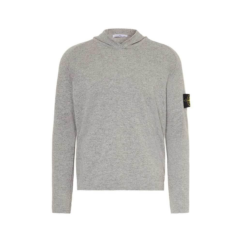 STONE ISLAND Mens Melange RWS Knit Hooded Sweater