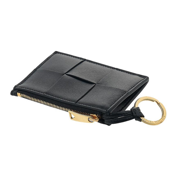 Bottega Veneta Unisex Leather Key Pouch Card Holder Wallet