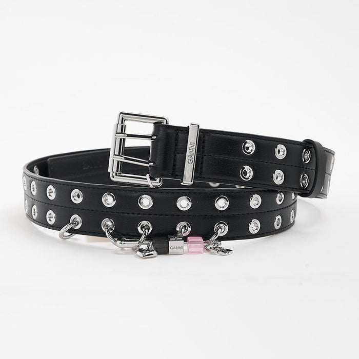GANNI Double Eyelet Belt for Women A7067 099