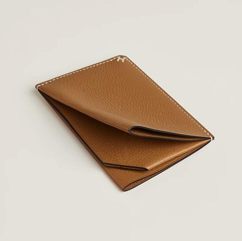 HERMES H Sellier Card Holder Wallet Gold H084859CA37
