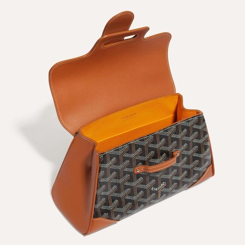 GOYARD Soft Saigon Mini Tote Bag Brown Black Tan SAIGON MINTY 01 CL 03 P