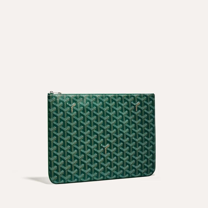 GOYARD Green Senat MM Women’s Clutch Pouch