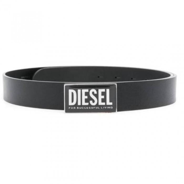 DIESEL Glossy Leather Belt for Men X09945 PR227 T8013