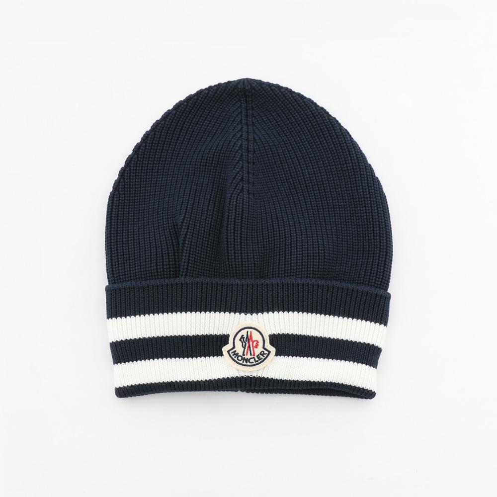 Moncler Patch Logo Stripe Men’s Beanie 3B00019 M1393 77D