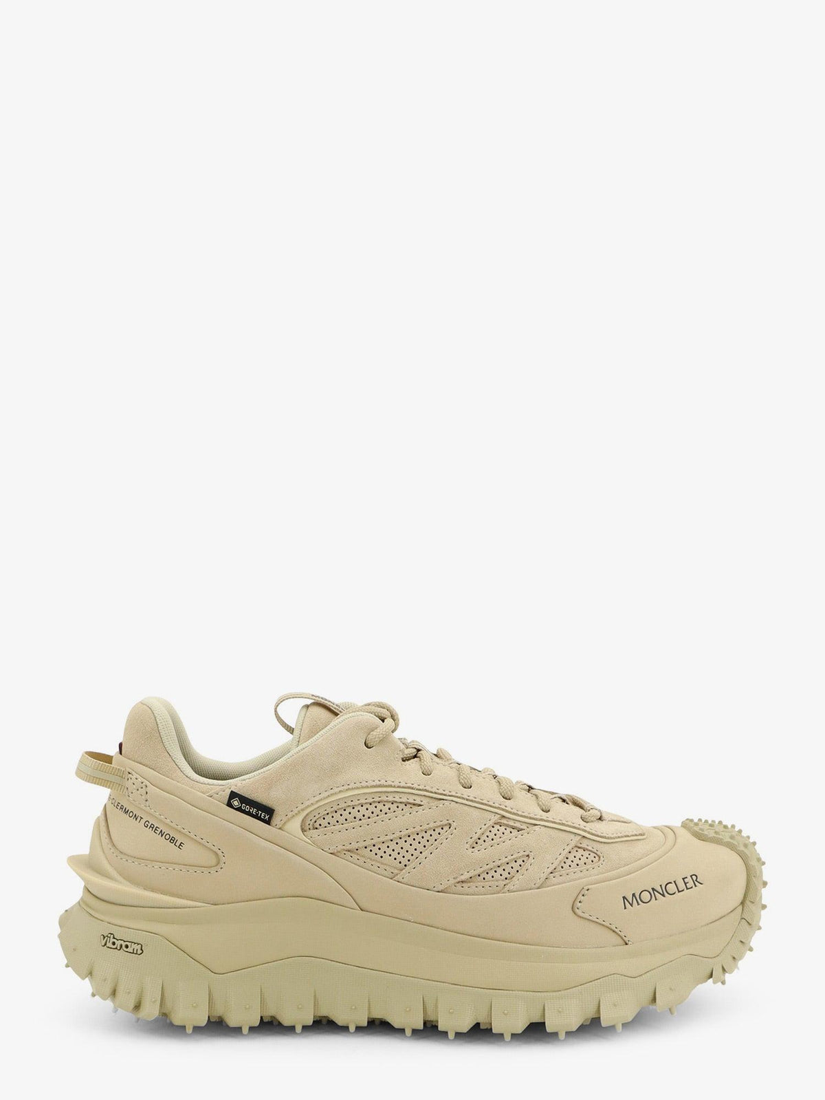 Moncler White Leather Low-Top Sneakers for Men