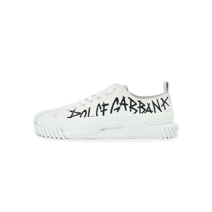 Dolce&Gabbana Logo Print Canvas Men's Low-Top Sneakers