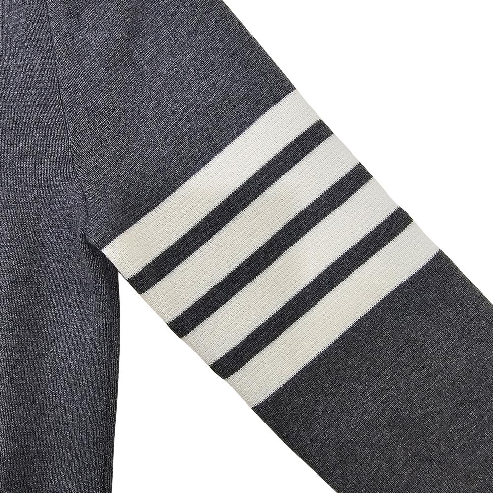 THOM BROWNE Women’s Classic Diagonal Stripe Milano Stitch Cotton Knit Pullover