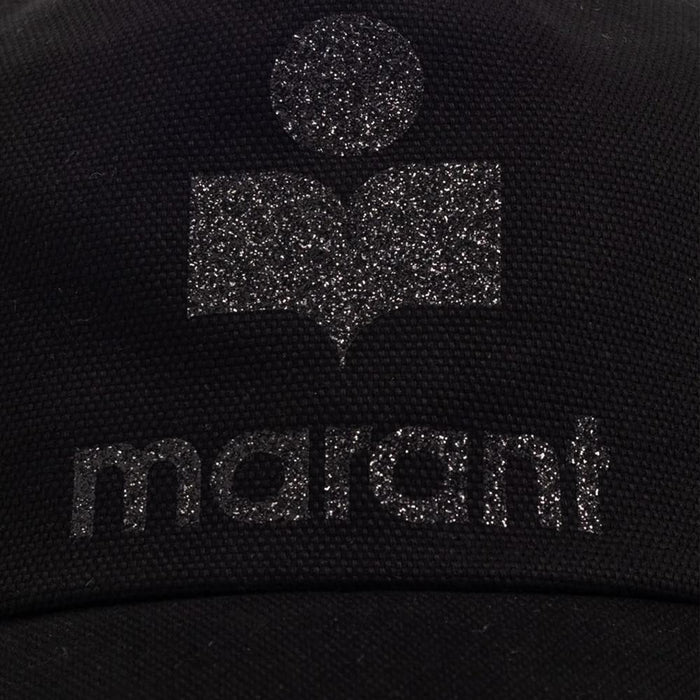 Isabel Marant Glitter Tyrone Cap Black Women’s Baseball Hat