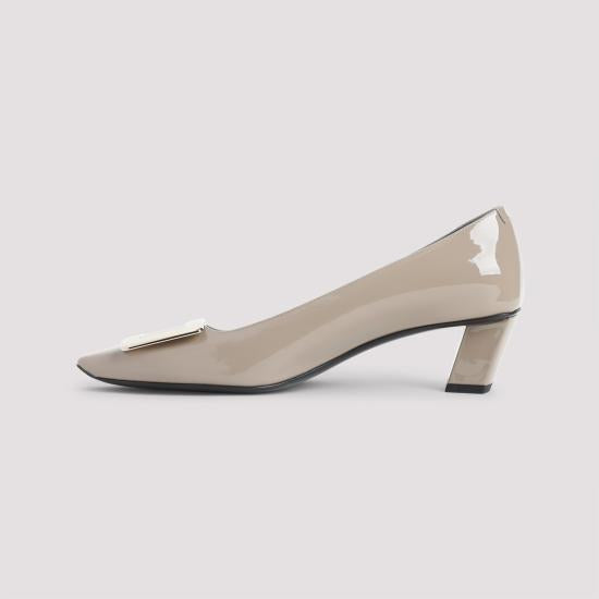 Roger Vivier Beige Patent Belle Vivier Pumps