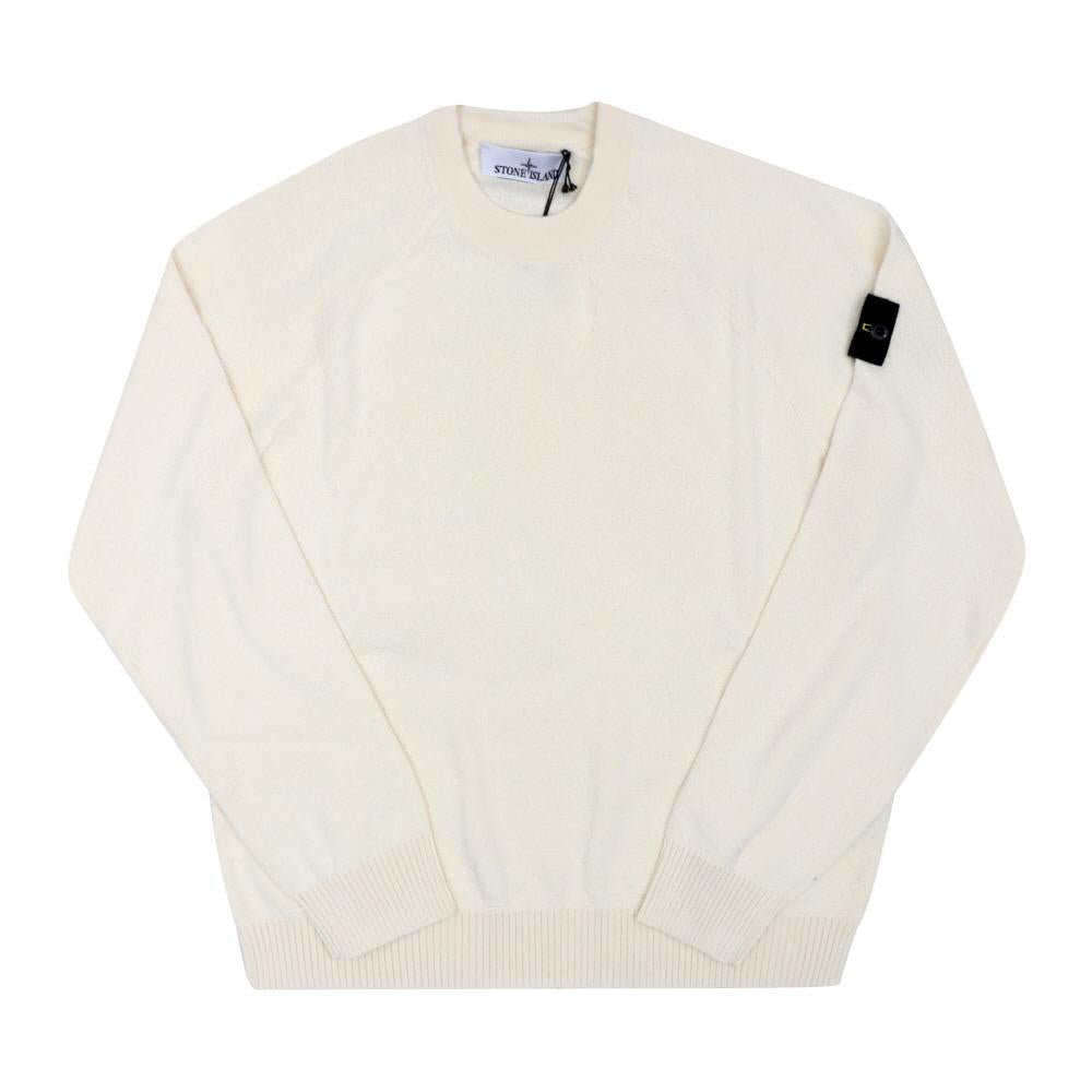 STONE ISLAND Logo Patch Woven Crewneck Knit Sweater for L1S155100020 S01B9 V0093