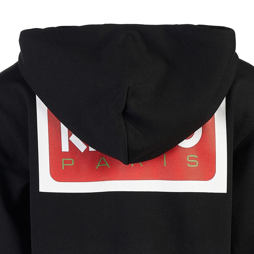 KENZO Logo Print Hooded Zip-Up Jacket for Women FD62SW0894MF 99J