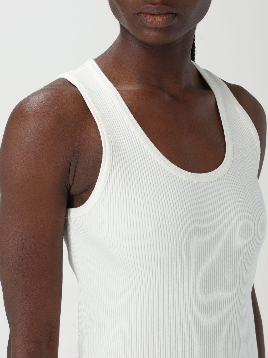 Bottega Veneta Sleeveless Blouse White Cotton Poplin Shirt