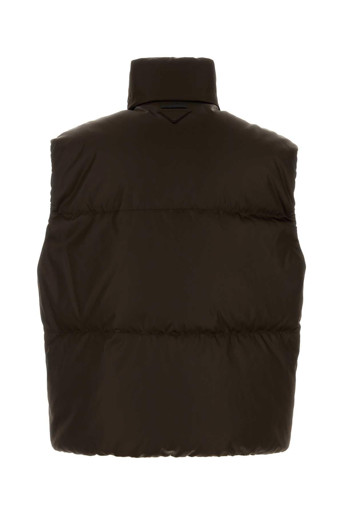 PRADA Black Down Puffer Vest for Men