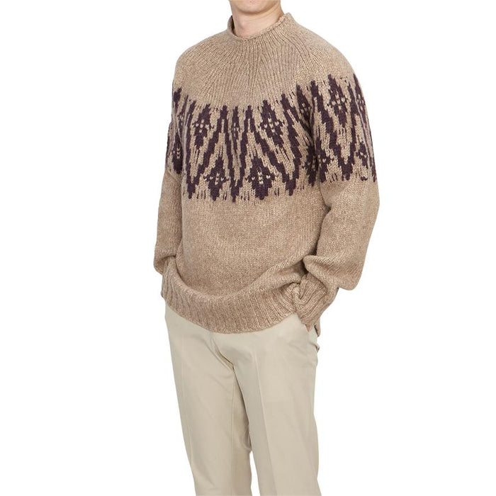 LARDINI Men’s Wool Turtleneck Knit Sweater