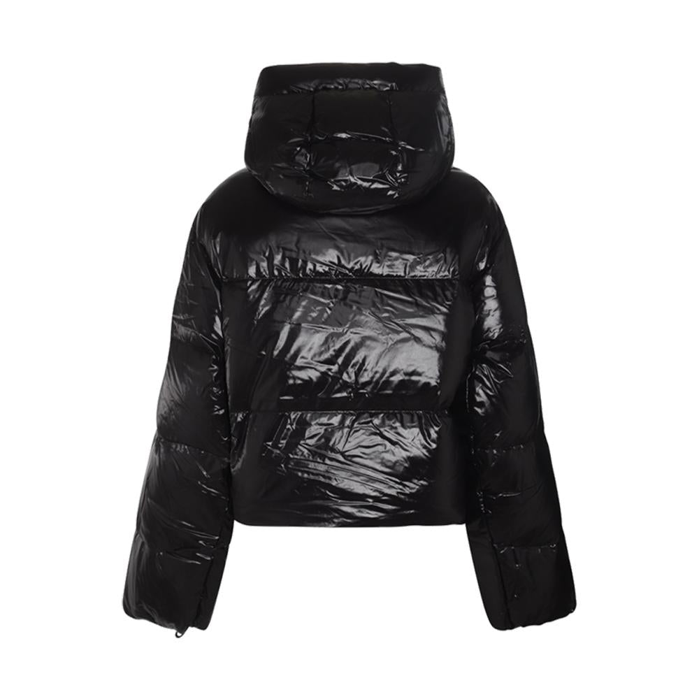 Duvetica Black BELLATRIX Logo Hooded Down Puffer Jacket VDDJ25136 K0001