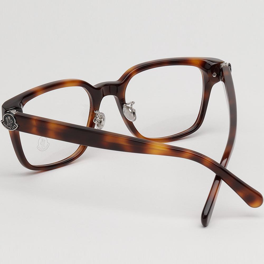 Moncler Tortoise Square Acetate Eyeglass Frames Asian Fit ML5191D 052