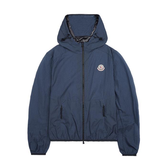Moncler Seersucker Hooded Jacket