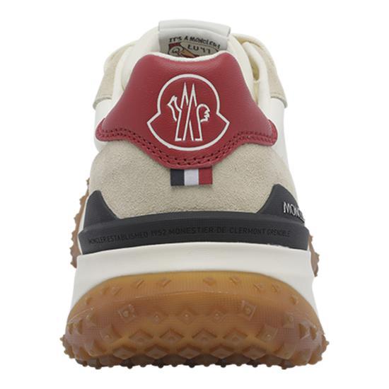 Moncler White Ivory Leather Low-Top Sneakers for Men