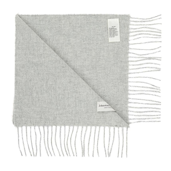 Johnstons of Elgin Cashmere Scarf Silver Unisex