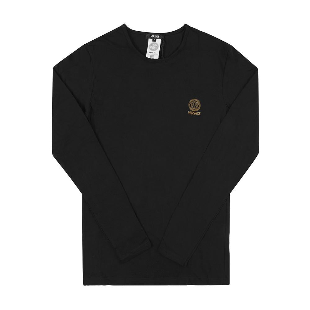 Versace Medusa Long Sleeve Crewneck Men's T-Shirt Innerwe AUU01007 1A10011 A1008