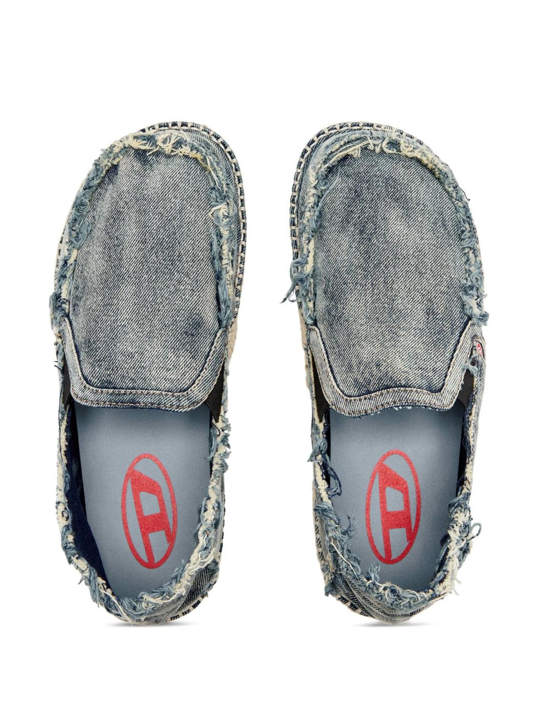 DIESEL Blue Denim Beige Espadrille Loafers Y03539 P0585 HA378 Y03539P0585 HA378