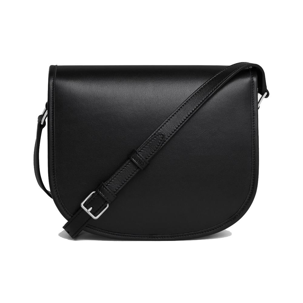 CELINE Medium Besace Triomphe Supple Natural Calfskin Black Crossbody Bag
