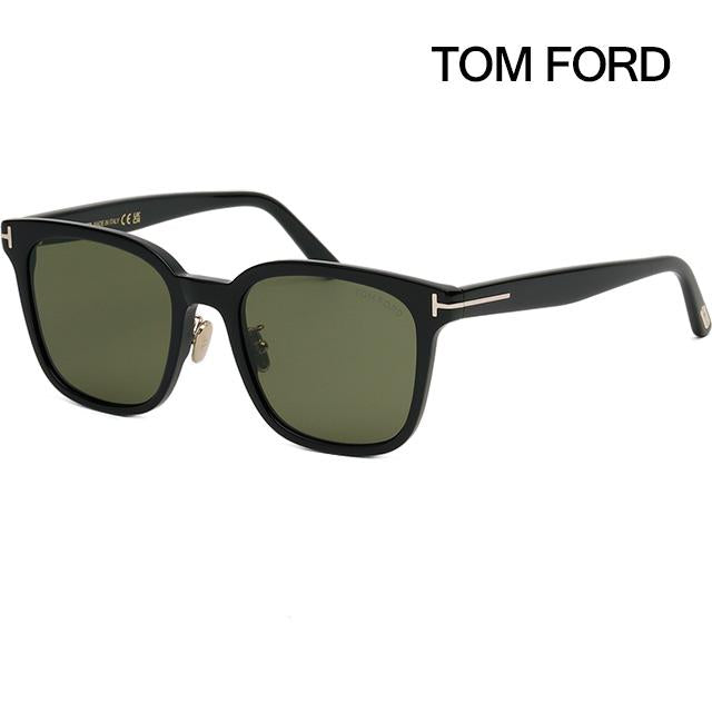 TOM FORD Dark Green Tint Square Black Acetate Sunglasses Unisex TF1135K 01N